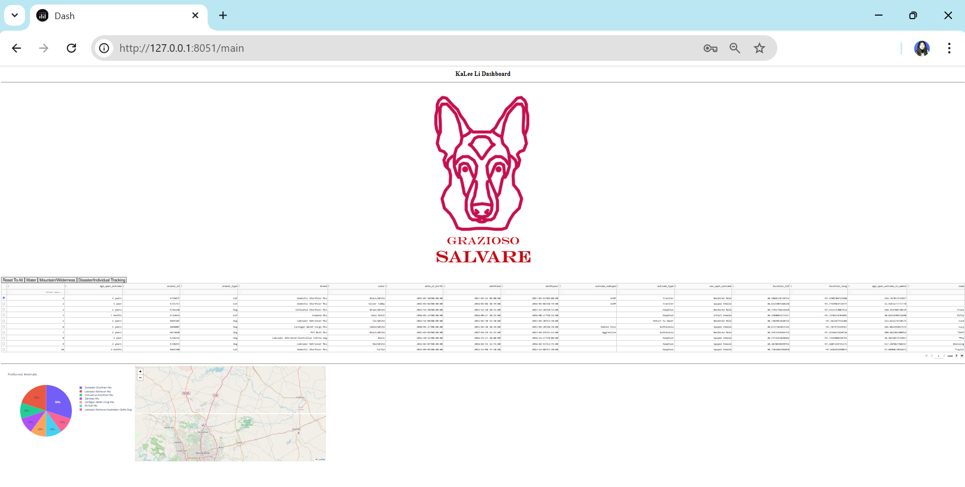 Dashboard Interface