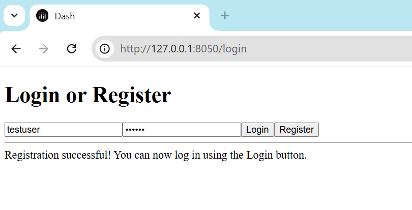 Test User Registeration